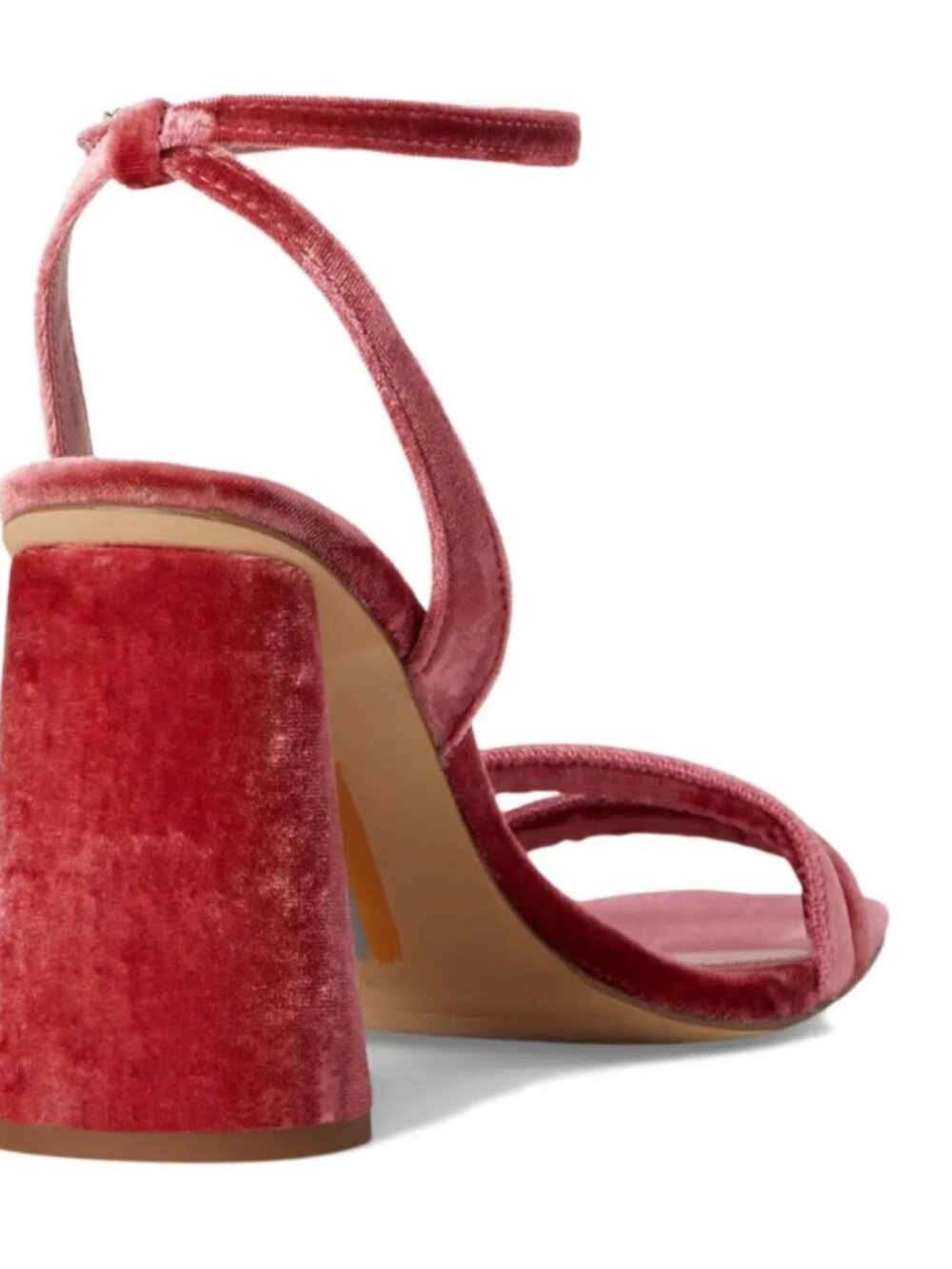 Pink Crushed Velvet Kia Block Heels (size 8, like new) - Picture 12 of 14